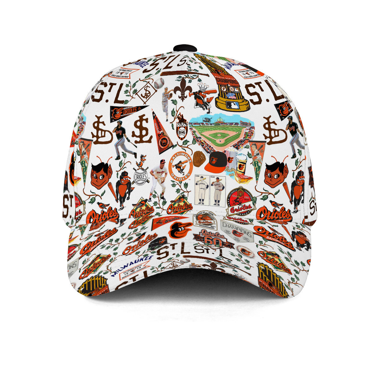 Baltimore Orioles Homeruns, Hibiscus, and Golden Memories - Classic Cap - Owl Ohh