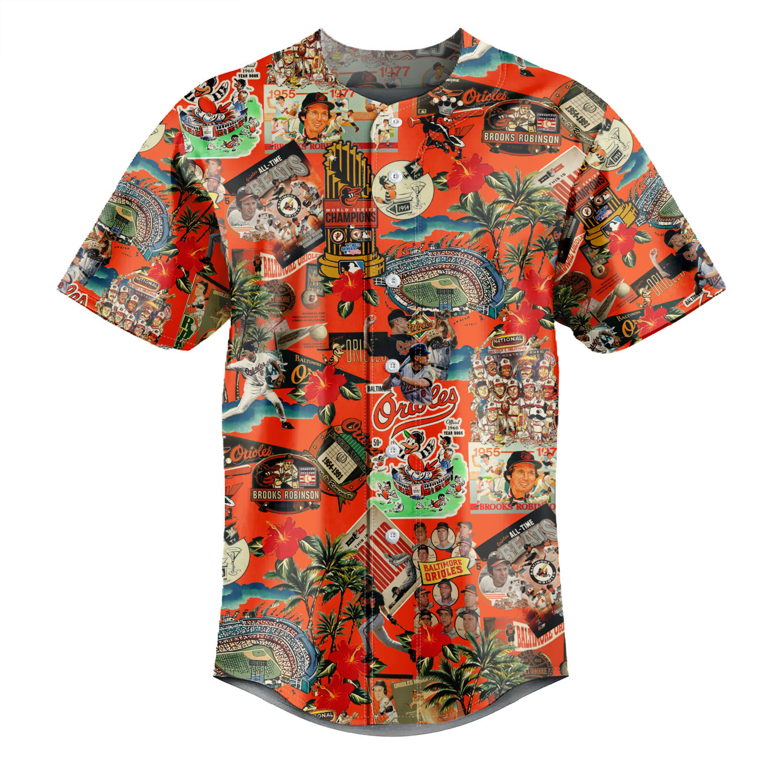 Baltimore Orioles Palm Trees, Pennants, and Baseball Glory - Baseball Jersey - Owl Ohh