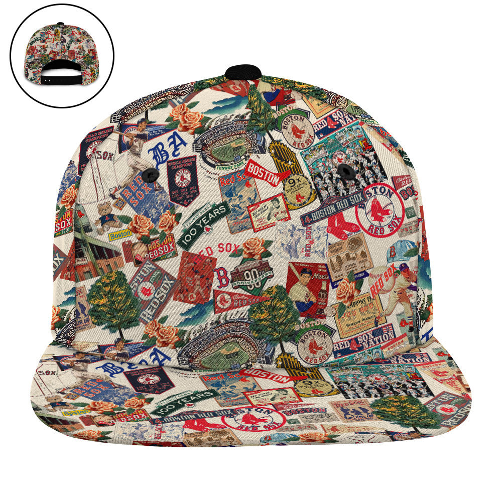 Boston Red Sox Swingin’ Bats and Tropical Stadium Dreams – Baseball Cap – Owl Ohh