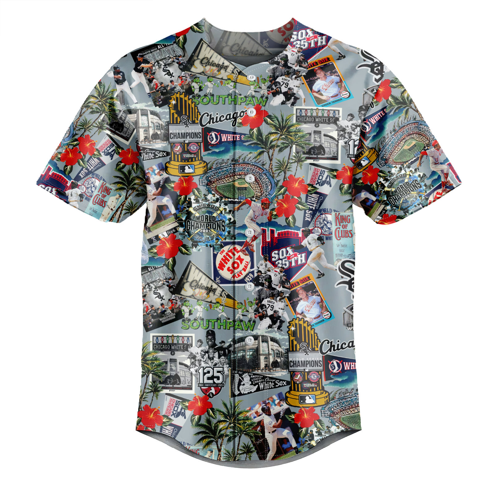 Chicago White Sox Palm Trees, Pennants, and Baseball Glory - Baseball Jersey - Owl Ohh