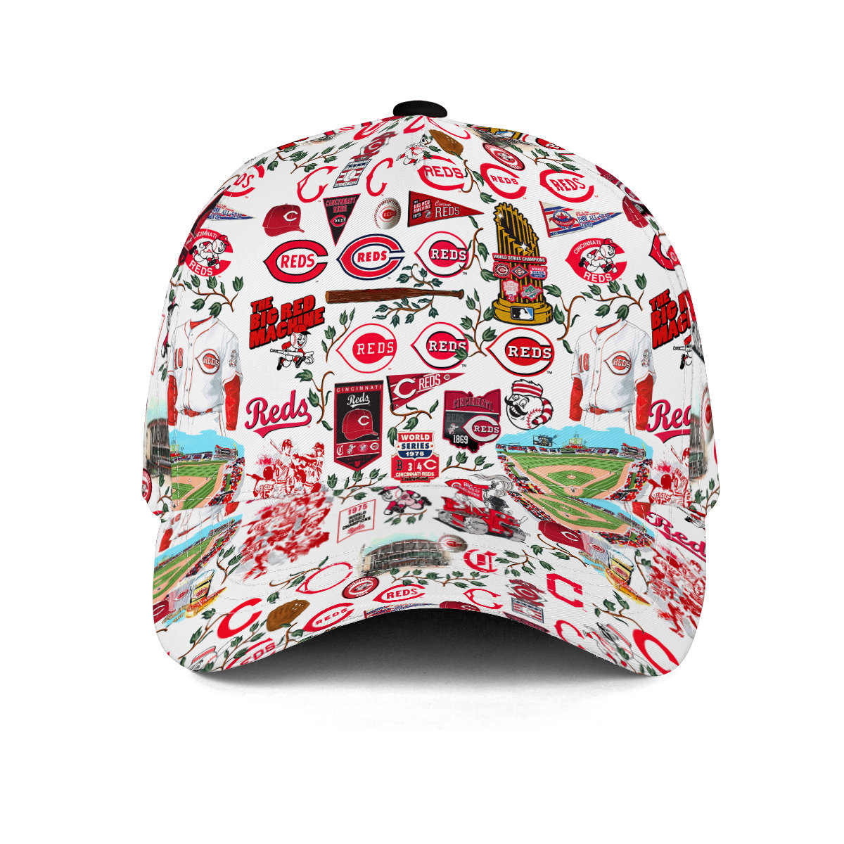 Cincinnati Reds Homeruns, Hibiscus, and Golden Memories - Classic Cap - Owl Ohh