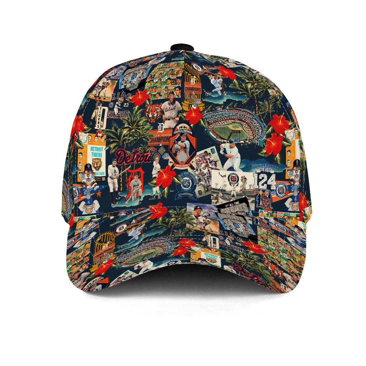 Detroit Tigers Palm Trees, Pennants, and Baseball Glory - Classic Cap - Owl Ohh