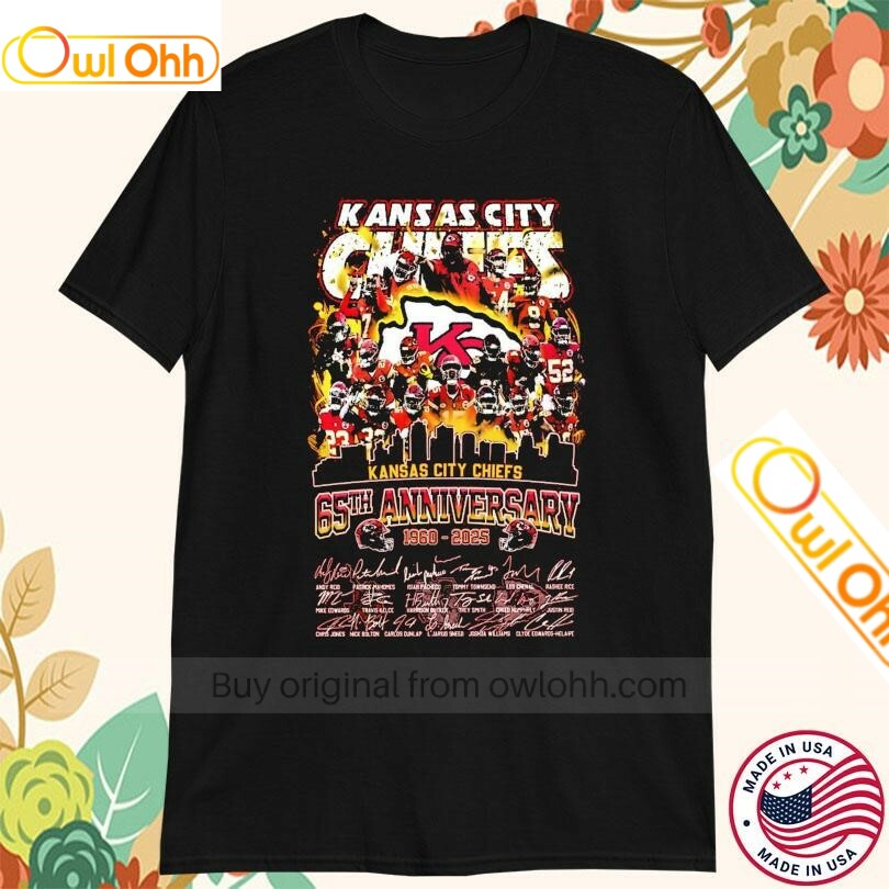 Kansas City Chiefs 65th Anniversary 1960-2025 Signatures T-Shirt, Hoodie, Sweatshirt, Tank Top For Men Women Kid