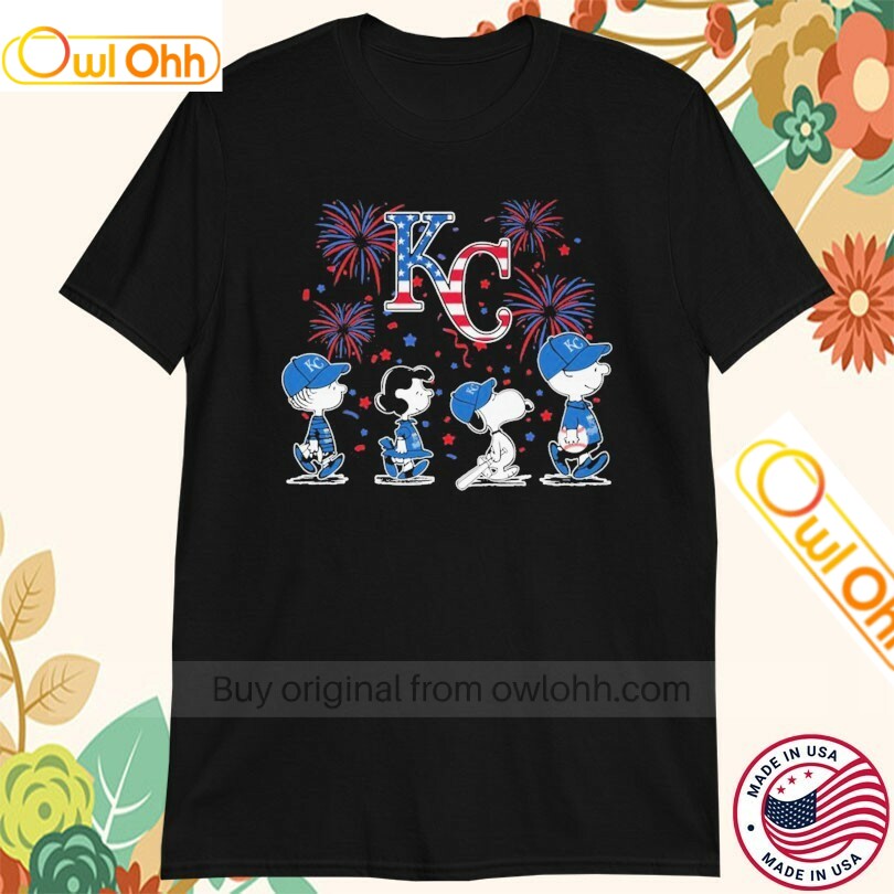 Kansas City Royals Snoopy The Peanuts Happy 4th Of July 1776 American Flag T-Shirt, Hoodie, Sweatshirt, Tank Top For Men Women Kid