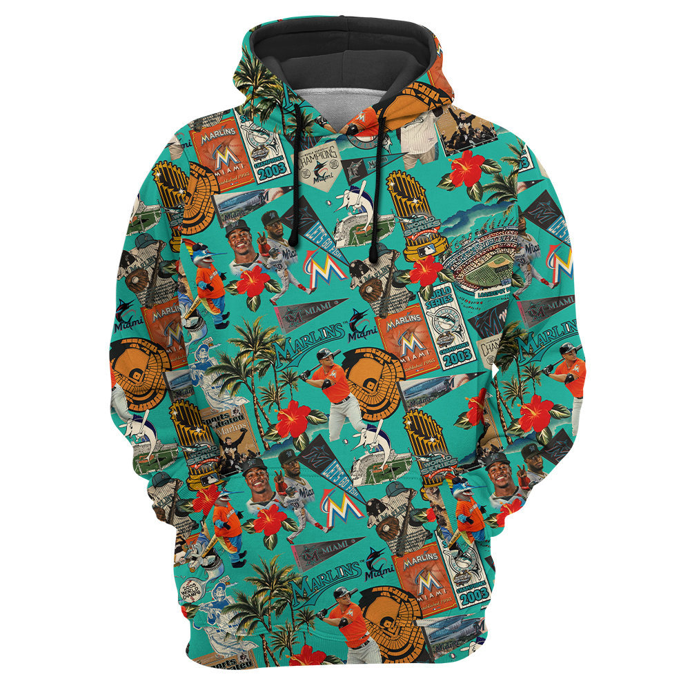Miami Marlins Legends Play Under the Sunset Skies - Hoodie - Owl Ohh