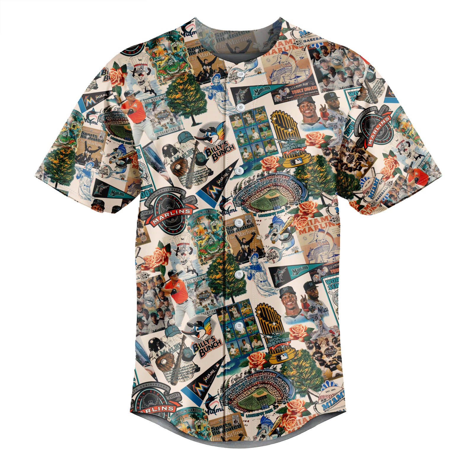 Miami Marlins Swingin' Bats and Tropical Stadium Dreams - Baseball Jersey - Owl Ohh