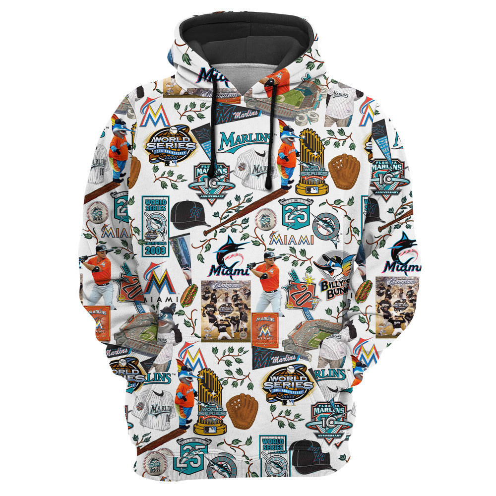 Miami Marlins World Series Vintage - Hoodie - Owl Ohh