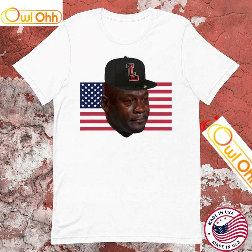 Michael Jordan Crying Texas Tech Red Raiders America Flag T-Shirt, Hoodie, Sweatshirt, Tank Top For Men Women Kid