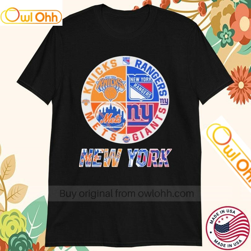 New York Knicks x New York Rangers x New York Mets x New York Giants T-Shirt, Hoodie, Sweatshirt, Tank Top For Men Women Kid