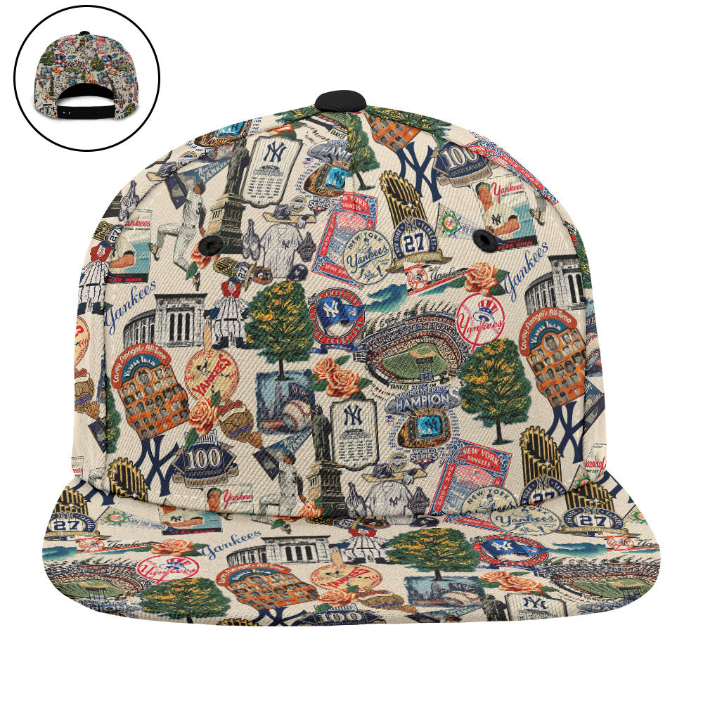 New York Yankees Swingin’ Bats and Tropical Stadium Dreams – Baseball Cap – Owl Ohh