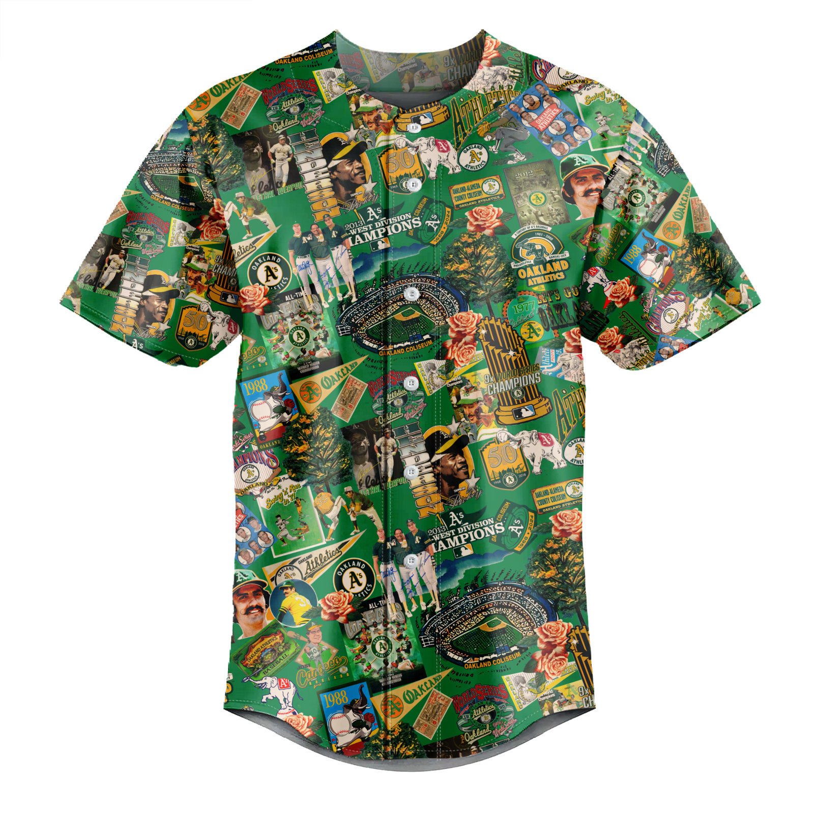 Oakland Athletics Swingin' Bats and Tropical Stadium Dreams - Baseball Jersey - Owl Ohh