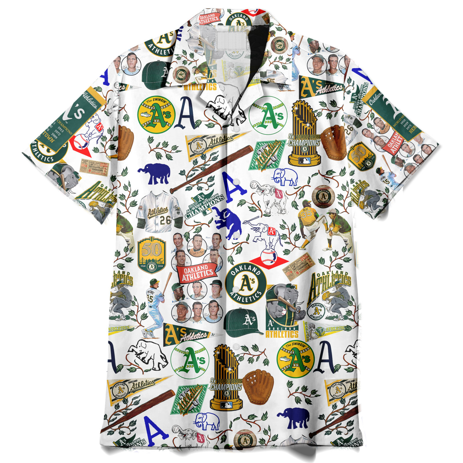 Oakland Athletics World Series Vintage - Hawaiian Shirt - Owl Ohh