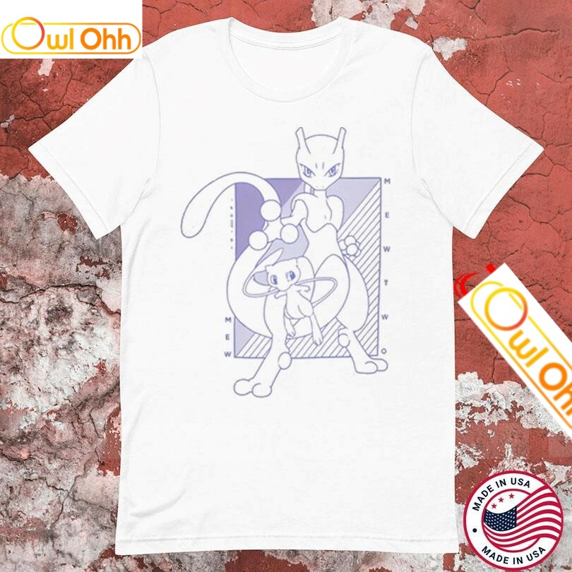 Pokemon Mewtwo &amp; Mew Tonal Portrait T-Shirt, Hoodie, Sweatshirt, Tank Top For Men Women Kid