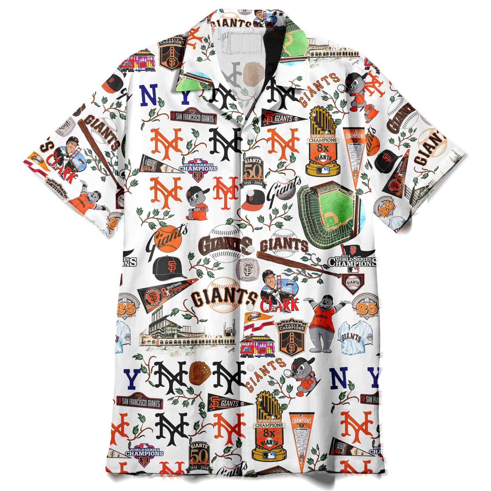 San Francisco Giants Homeruns, Hibiscus, and Golden Memories - Hawaiian Shirt - Owl Ohh