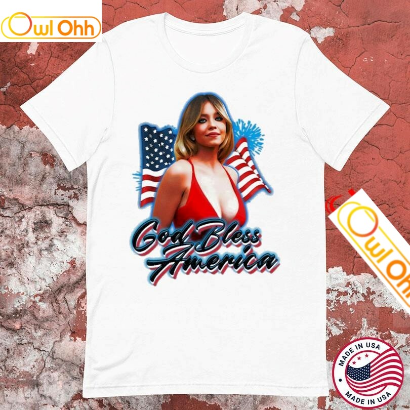 Sydney Sweeney God Bless America Flag T-Shirt, Hoodie, Sweatshirt, Tank Top For Men Women Kid