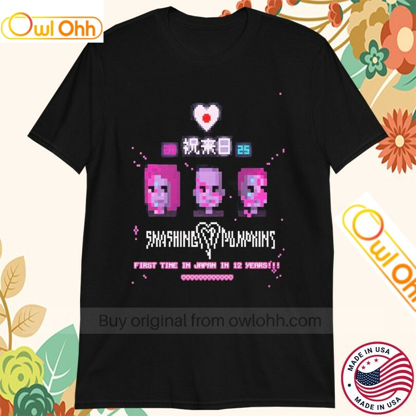 The Smashing Pumpkins Back To Japan This September 2025 Pixel Artwork By Miyulilly First Time In Japan In 12 Years T-Shirt, Hoodie, Sweatshirt, Tank Top For Men Women Kid