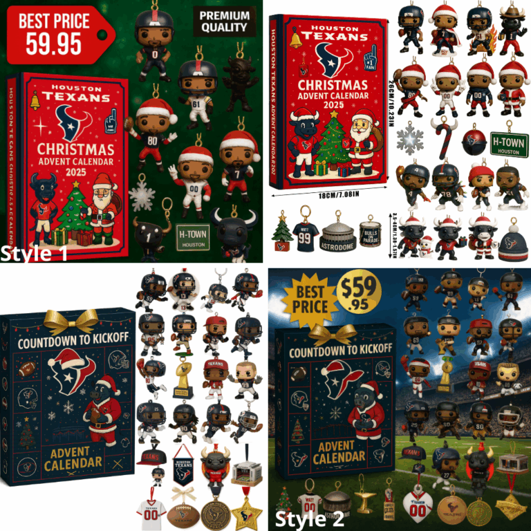 Houston Texans Advent Calendar 2025 24TH ANNIVERSARY Christmas Gift, Christmas Idea