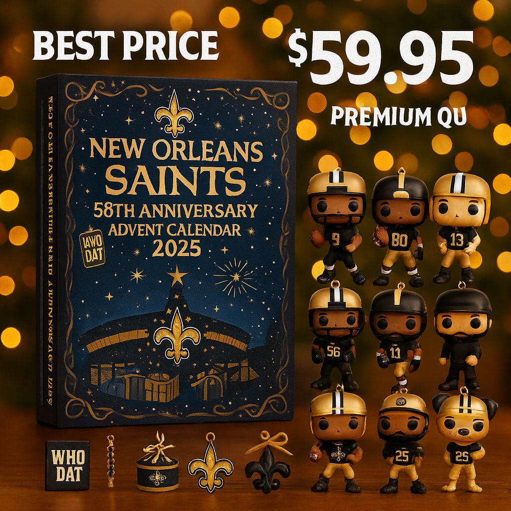New Orleans Saints Advent Calendar 2025 59TH ANNIVERSARY Christmas Gift, Christmas Idea