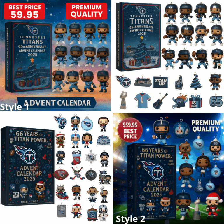 Tennessee Titans Advent Calendar 2025 66TH ANNIVERSARY Christmas Gift, Christmas Idea