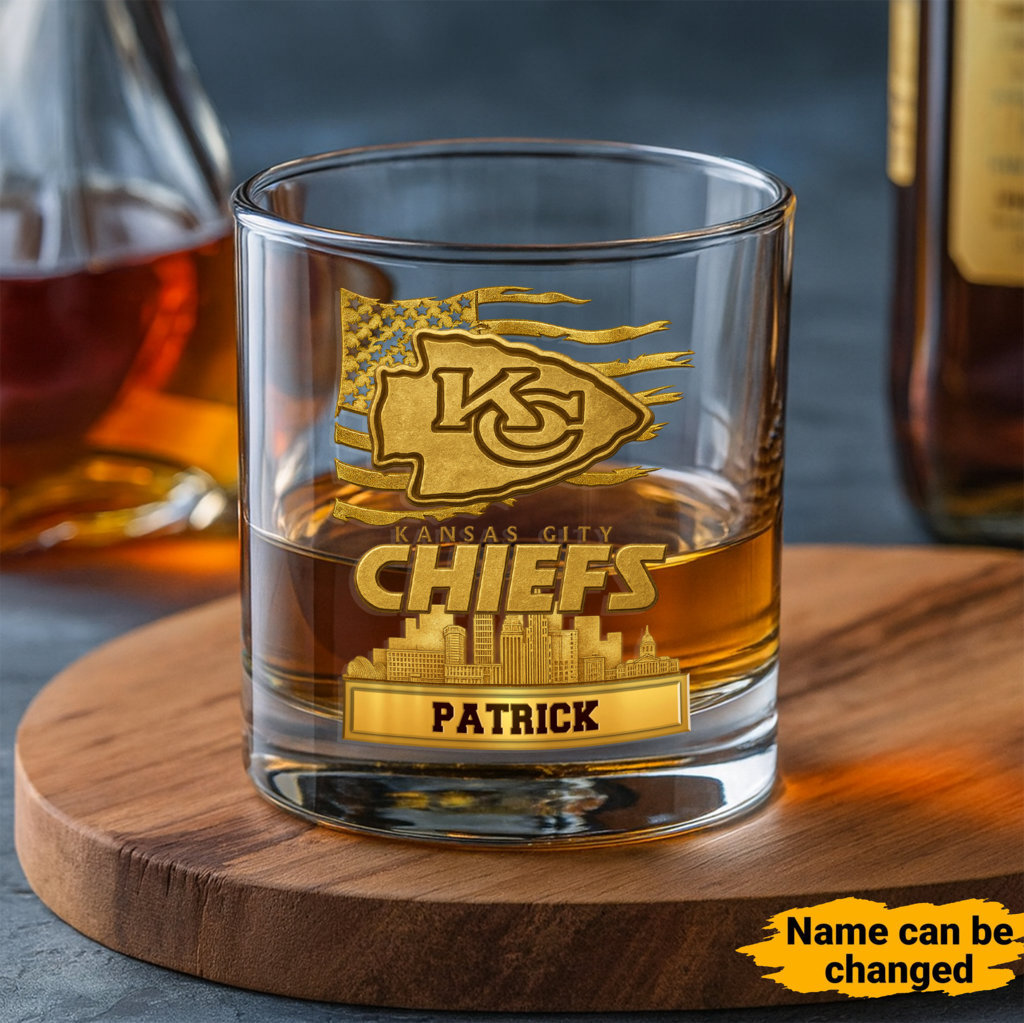 Kansas City Chiefs American Football Team Whiskey Glass 11OZ | OwlOhh