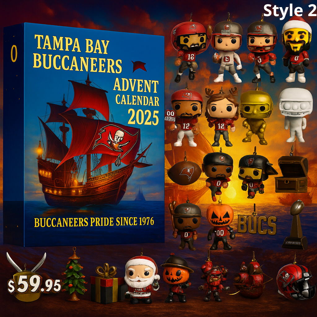 Tampa Bay Buccaneers Advent Calendar 2025 49TH ANNIVERSARY Christmas Gift, Christmas Idea