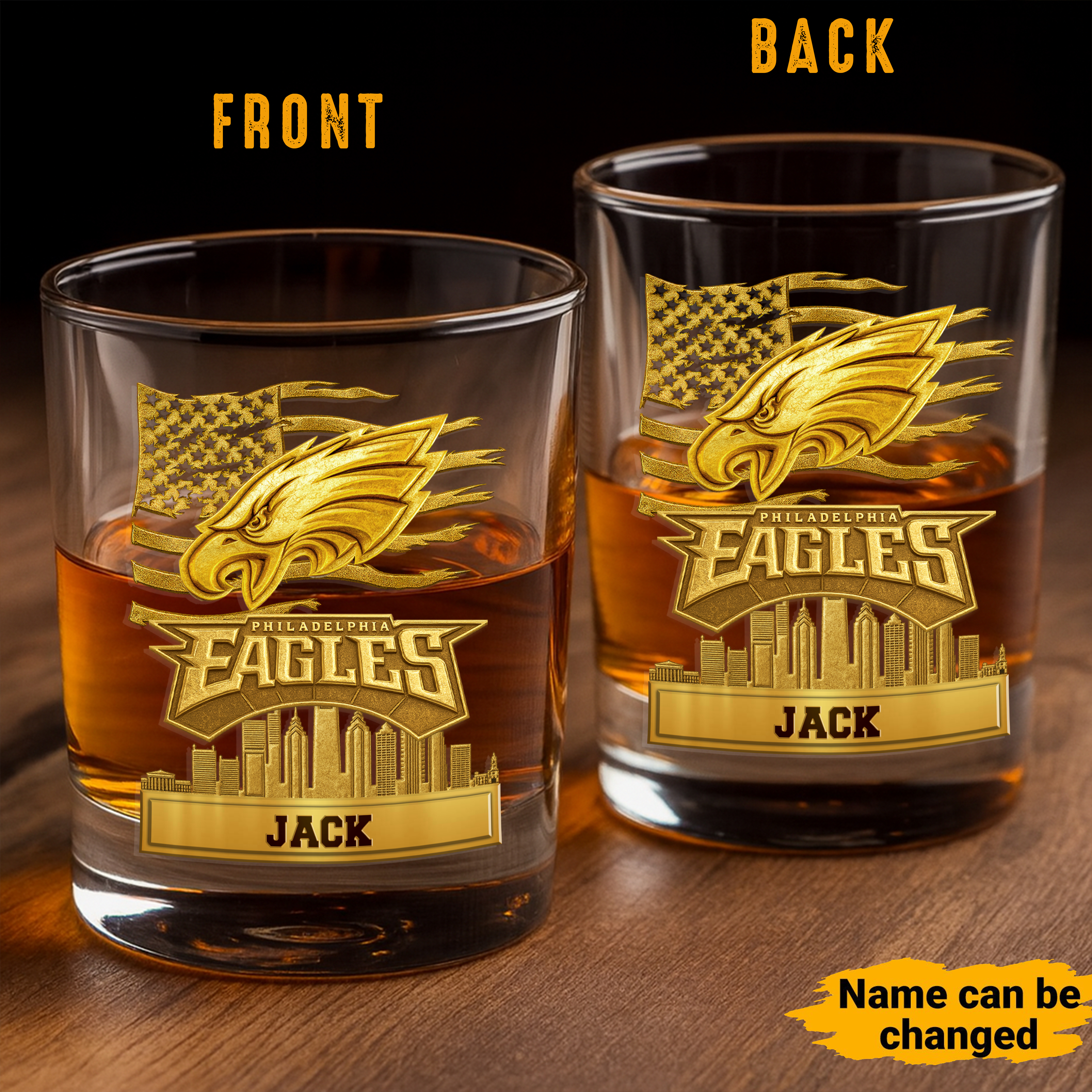Philadelphia Eagles American Football Team Whiskey Glass 11OZ | OwlOhh